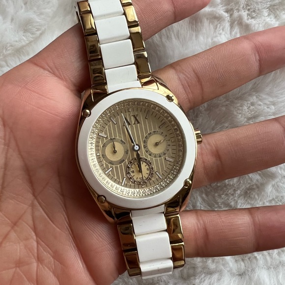 Armani Exchange Multifunction Two Toned Watch